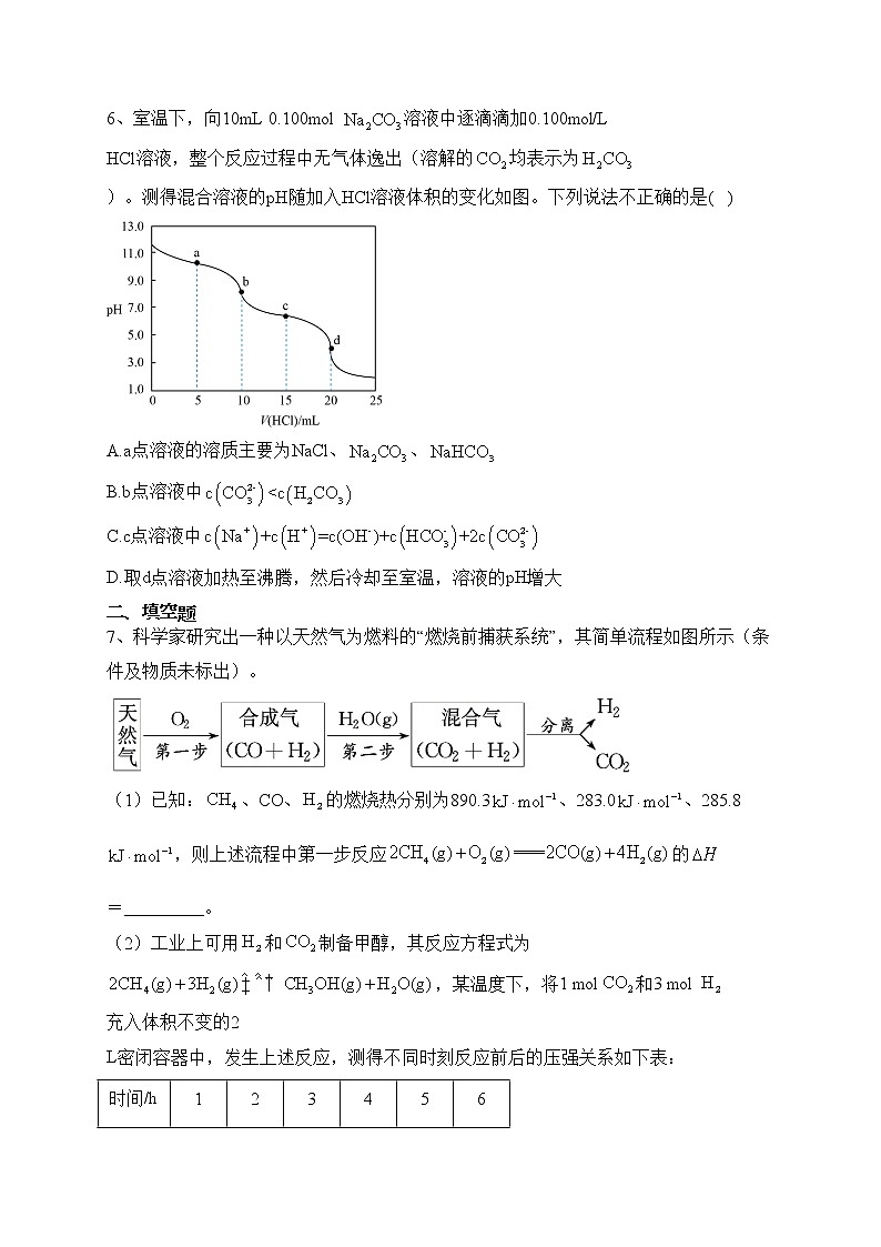 内蒙古阿拉善盟2022届高三统一摸底考试理综化学试题（含答案）第3页