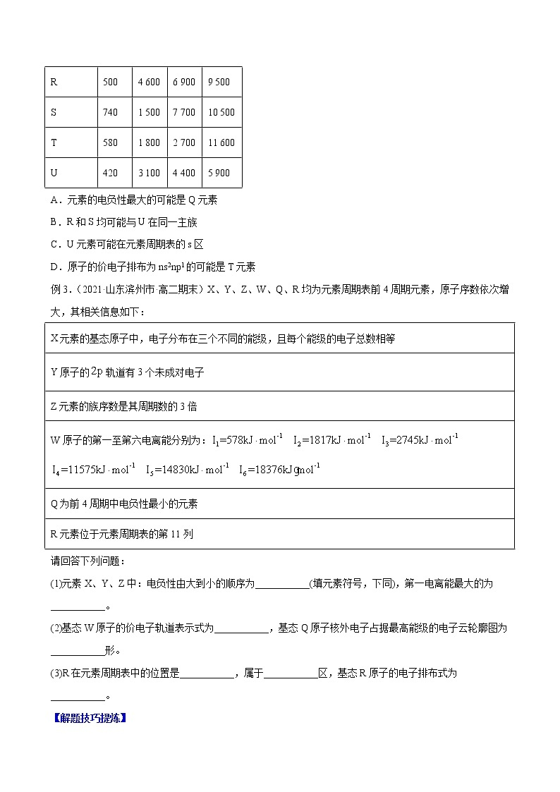 必考点03 元素周期律 -高二化学下学期期中期末必考题精准练（人教版选择性必修2）03