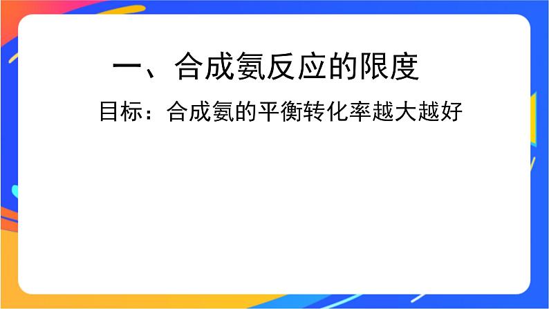 2.4 化学反应条件的优化——工业合成氨 课件08