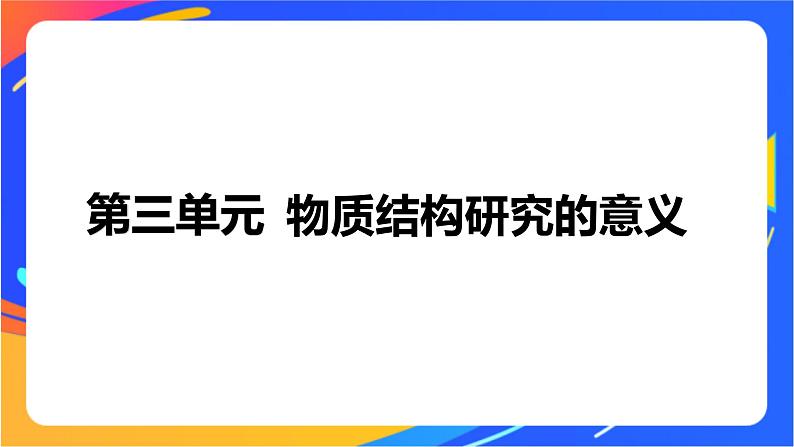 高中化学苏教版选择性必修2 专题1 第三单元　物质结构研究的意义课件PPT01