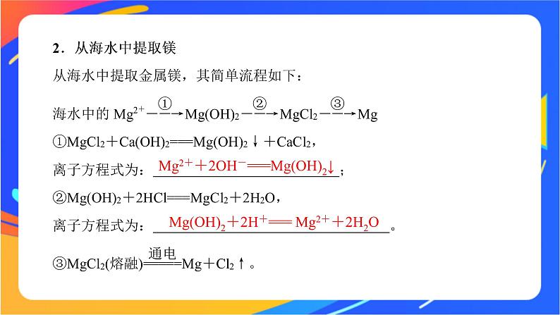 高中化学苏教版必修一  3.3.2 从海水中提取镁、从海带中提取碘  课件05