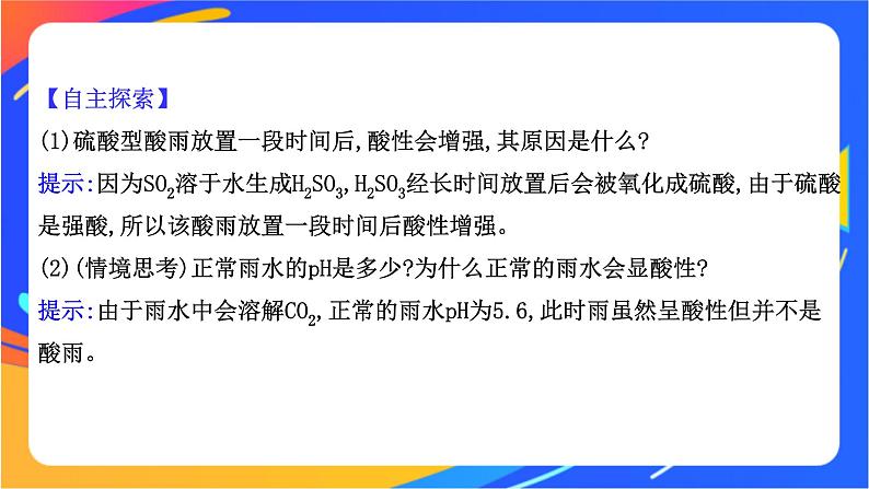 高中化学苏教版必修一  4.3  防治二氧化硫对环境的污染  课件07