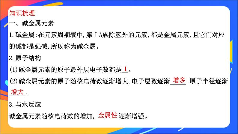 高中化学苏教版必修一  5.1.3 同主族元素的性质  课件03