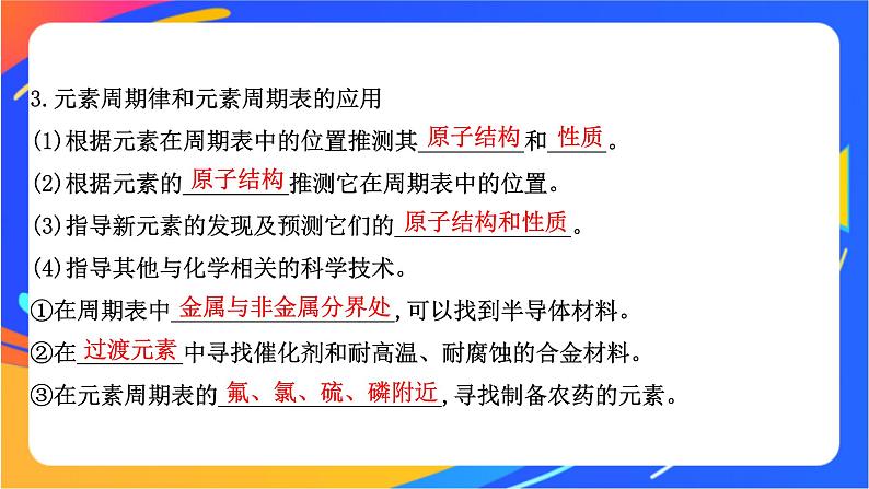 高中化学苏教版必修一  5.1.4 元素周期表的应用  课件06