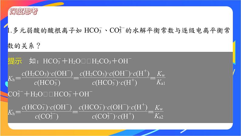 专题3第三单元 盐类的水解 微专题11　水解常数及应用课件PPT第4页