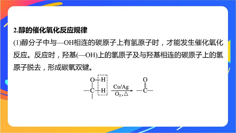 专题4 第一单元 醇和酚  微专题4　醇的消去和催化氧化反应规律课件PPT03