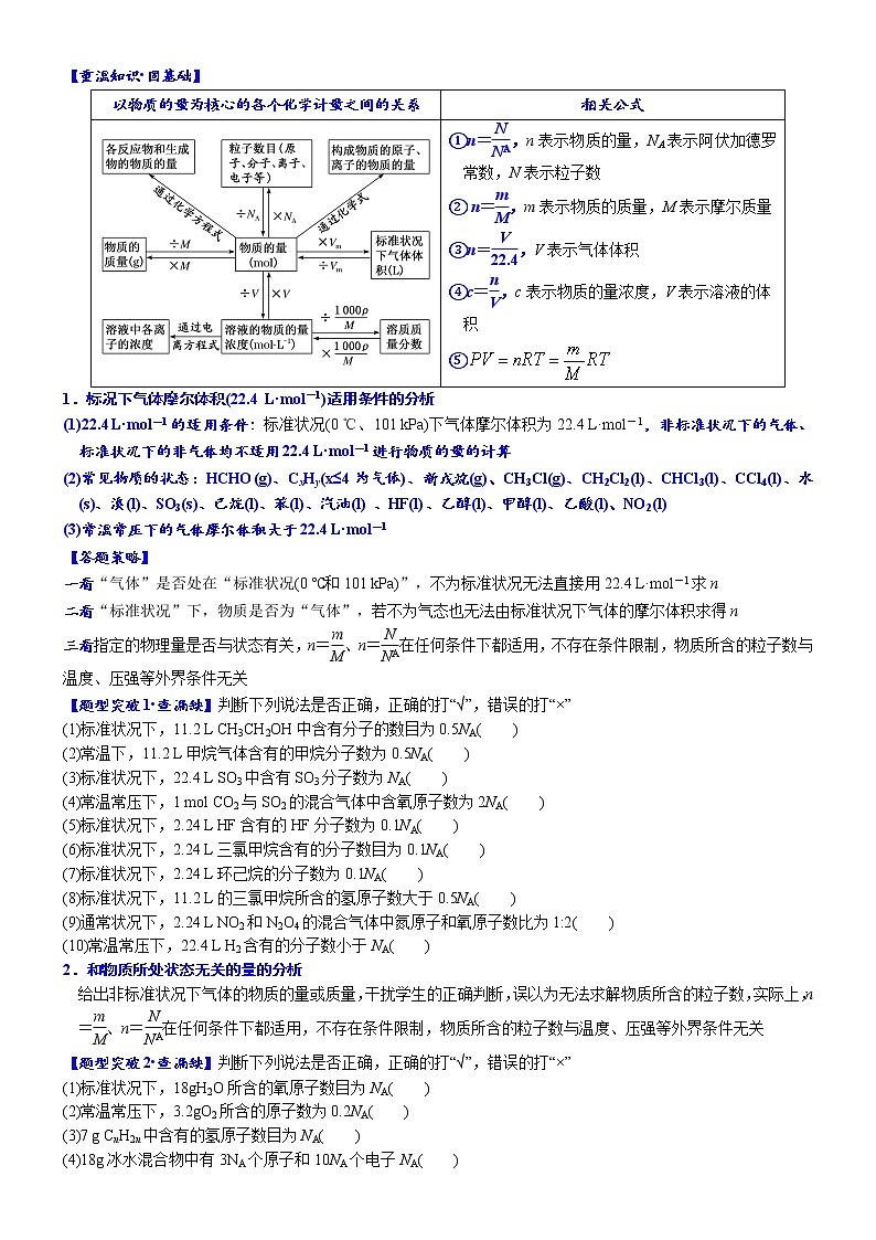 01    阿伏加德罗常数(NA)（附答案解析）-备战高考化学大二轮专题突破系列（全国通用）第2页