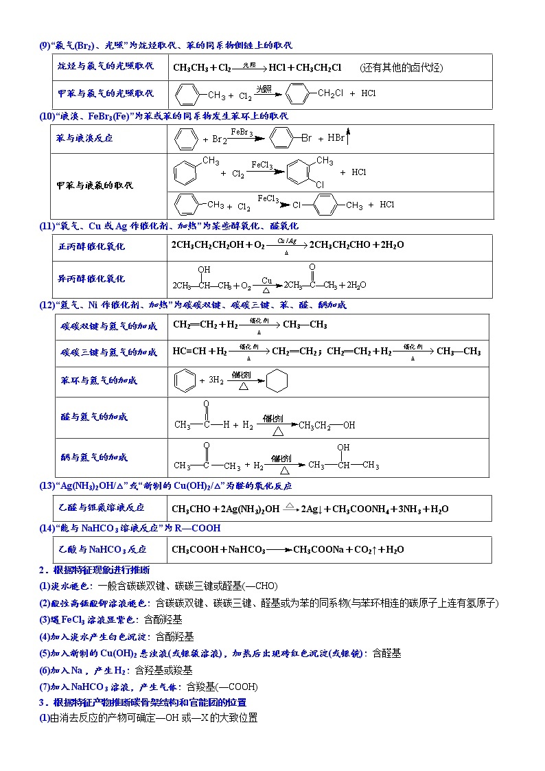 01    有机物的综合推断(1)——依据有机物的结构与性质推断 （附答案解析）-备战高考化学大题逐空突破系列（全国通用）02