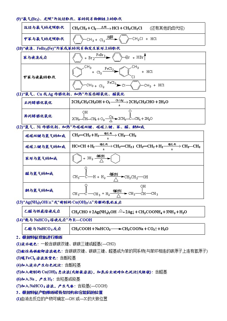 01    有机物的综合推断(1)——依据有机物的结构与性质推断 （附答案解析）-备战高考化学大题逐空突破系列（全国通用）第2页