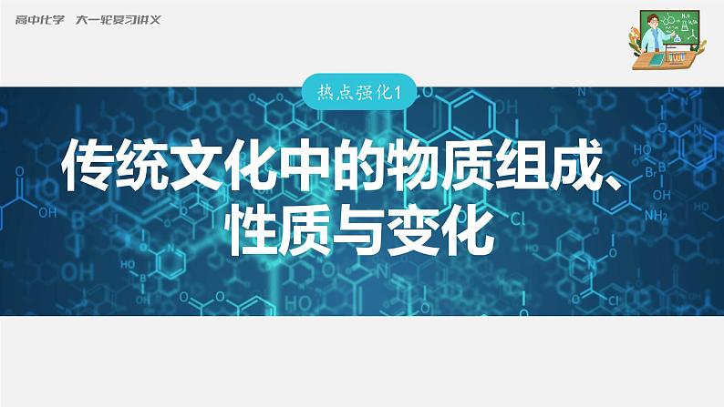 新高考化学一轮复习课件  第1章 第1讲　热点强化1　传统文化中的物质组成、性质与变化03