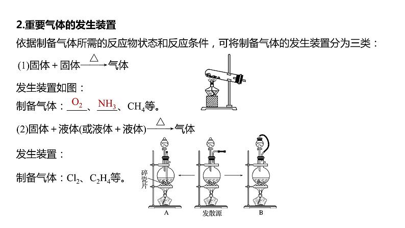 新高考化学一轮复习课件  第4章 第24讲　常见气体的实验室制备、净化和收集第6页