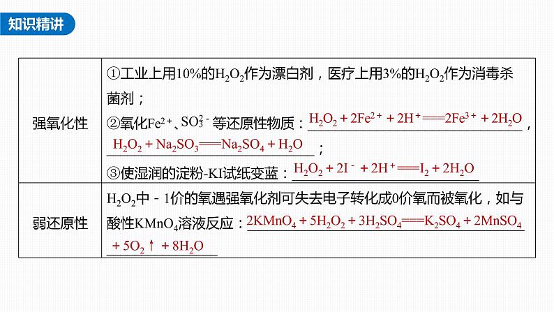 新高考化学一轮复习课件  第4章 热点强化7　臭氧和过氧化氢第7页