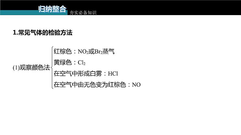 新高考化学一轮复习课件  第10章 第64讲　物质的检测综合实验探究07