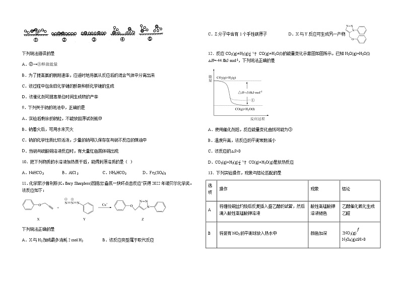 2023届江西省吉安市新干县中高三下学期3月第一次模拟化学试题（含解析）02