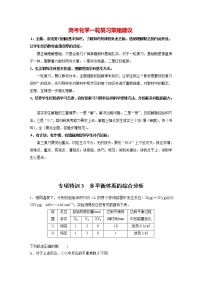 新高考化学一轮复习讲义  第7章 专项特训3　多平衡体系的综合分析