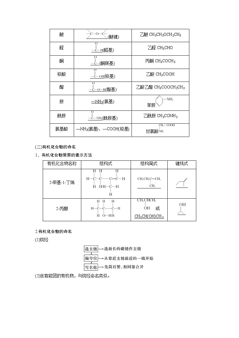 新高考化学一轮复习讲义  第9章 第56讲　认识有机化合物03