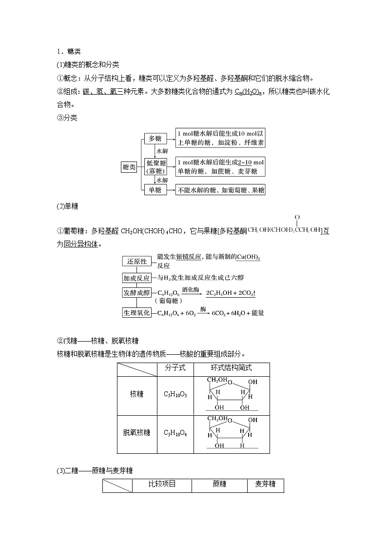 新高考化学一轮复习讲义  第9章 第61讲　生命中的基础有机化学物质和合成有机高分子02