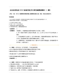 山东省青岛市2023届高考化学专项突破模拟题库（一模）含解析