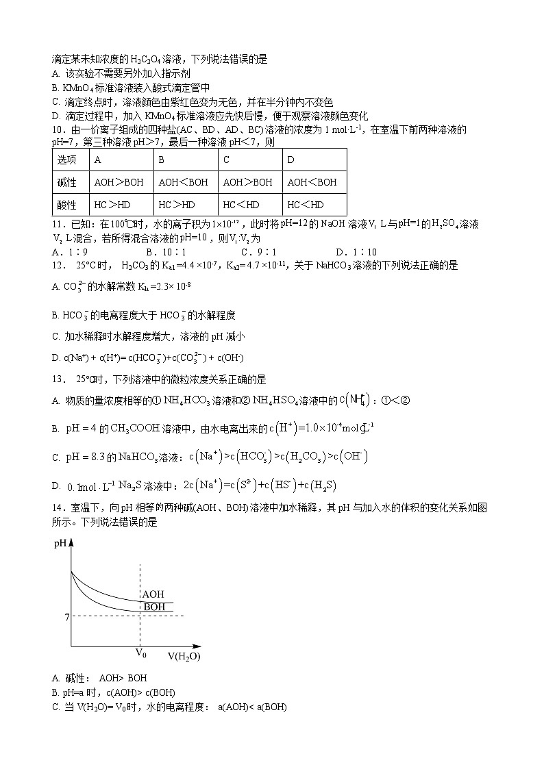 2023南充嘉陵一中高二下学期第一次月考试题化学含答案02