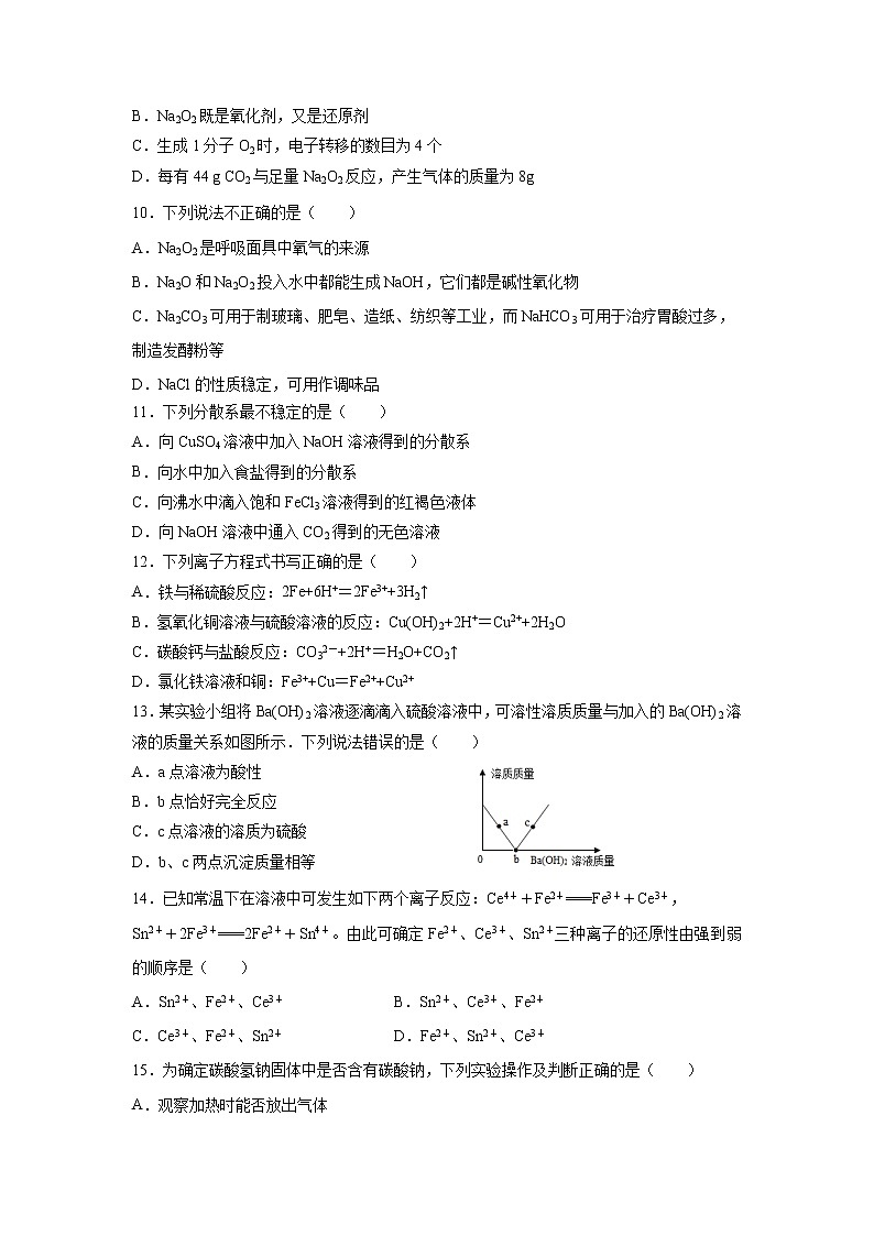 2022-2023学年黑龙江省牡丹江市重点高中高一上学期第一次月考化学试卷含答案第2页