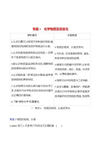 2023 高考化学二轮专题复习 专题1　化学物质及其变化 专题复习