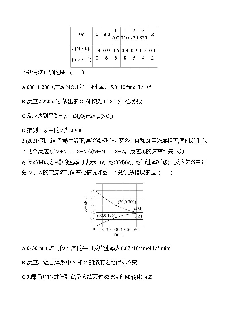 2023 高考化学二轮专题复习 专题8　化学反应速率　化学平衡 专题复习（学生版）第2页