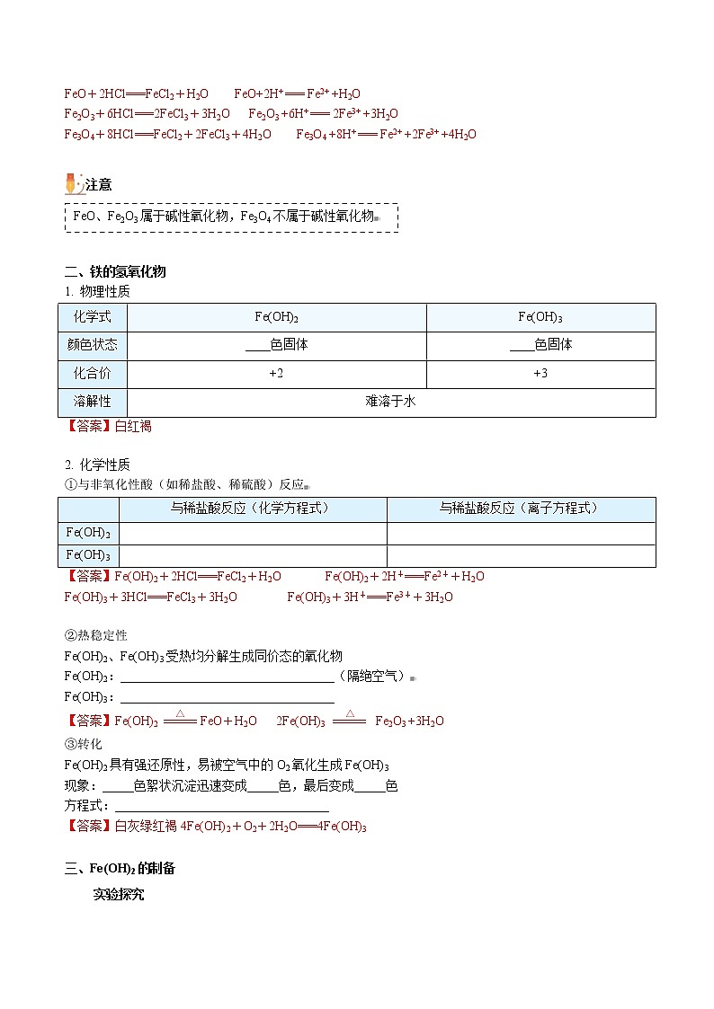 人教版高中化学必修第一册精品讲义第21讲 铁的重要化合物（教师版）第2页