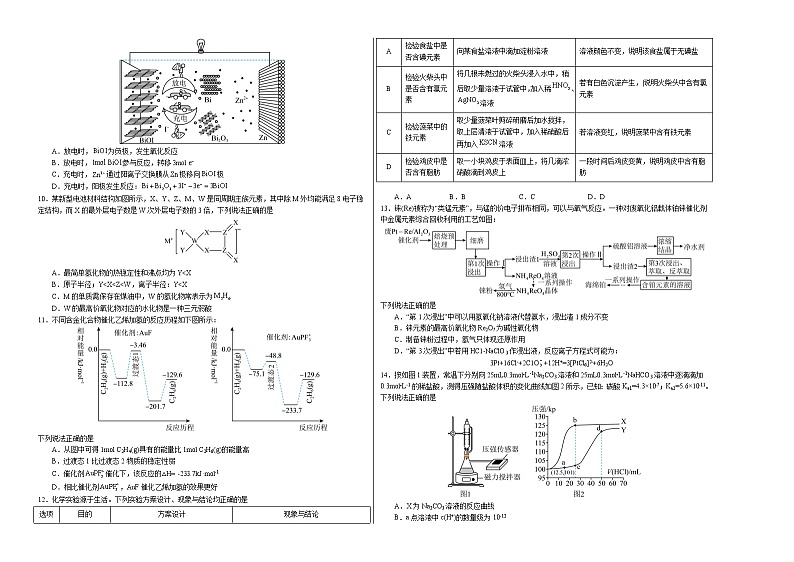 2023年高考第二次模拟考试卷-化学（河北A卷）（考试版）A302