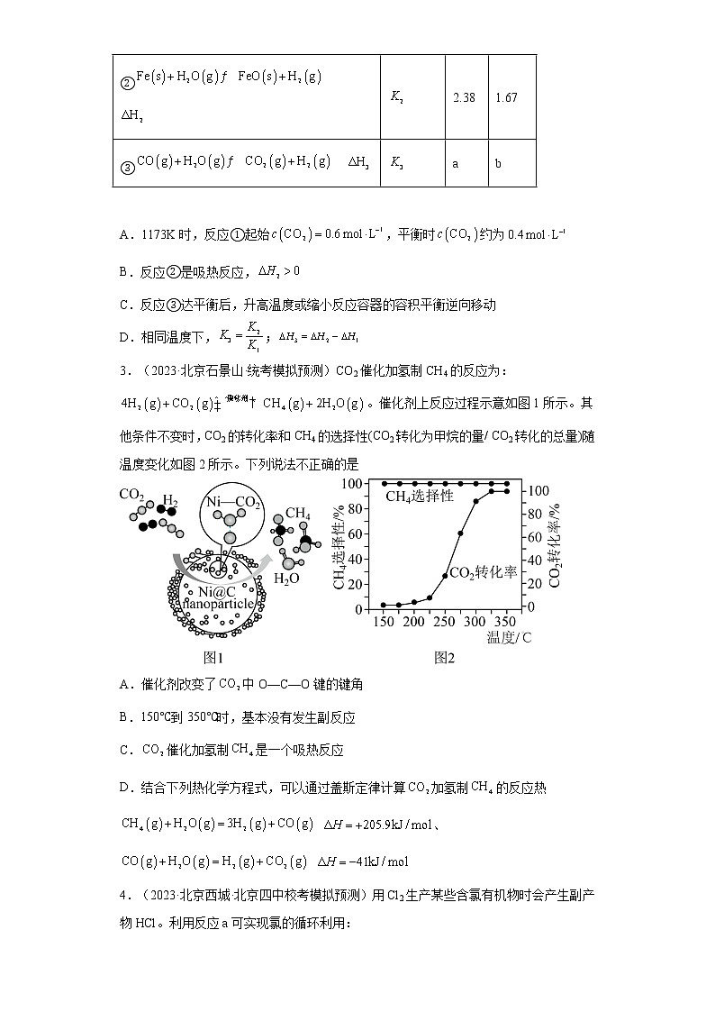 北京市2023年高考化学模拟题汇编-08化学反应的热效应02