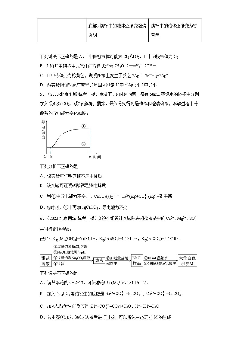北京市2023年高考化学模拟题汇编-11水溶液中的离子反应和平衡（选择题）02