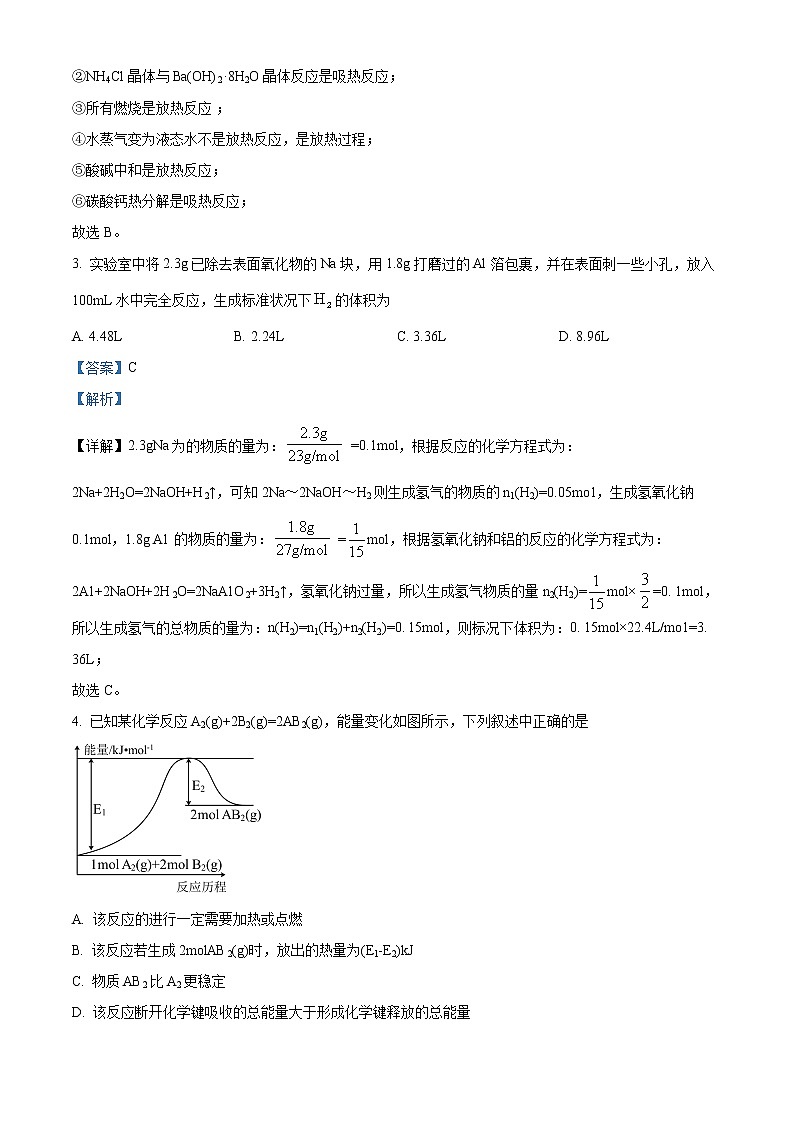 四川省绵竹名校2022-2023学年高一下学期3月月考化学试题  Word版含解析第2页