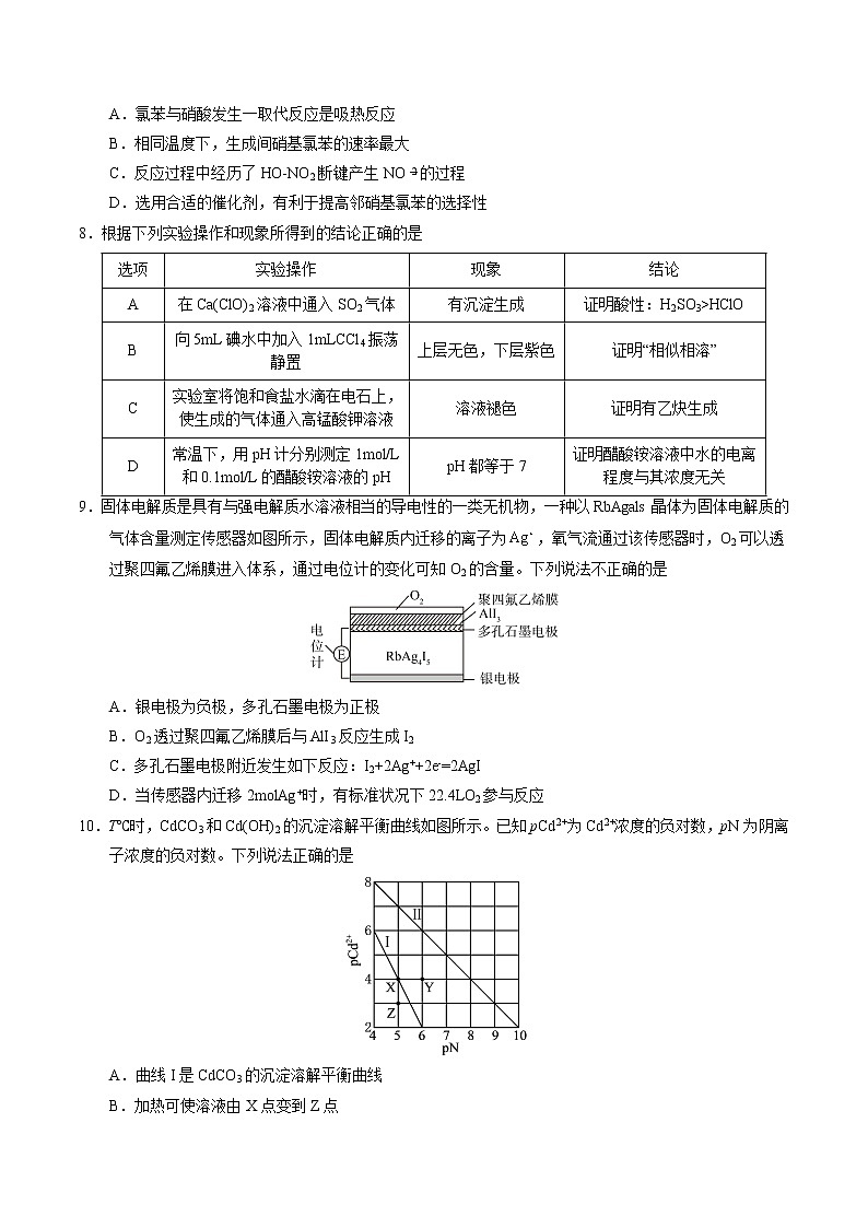 2023年高考第二次模拟考试卷-化学（福建B卷）（考试版）A403