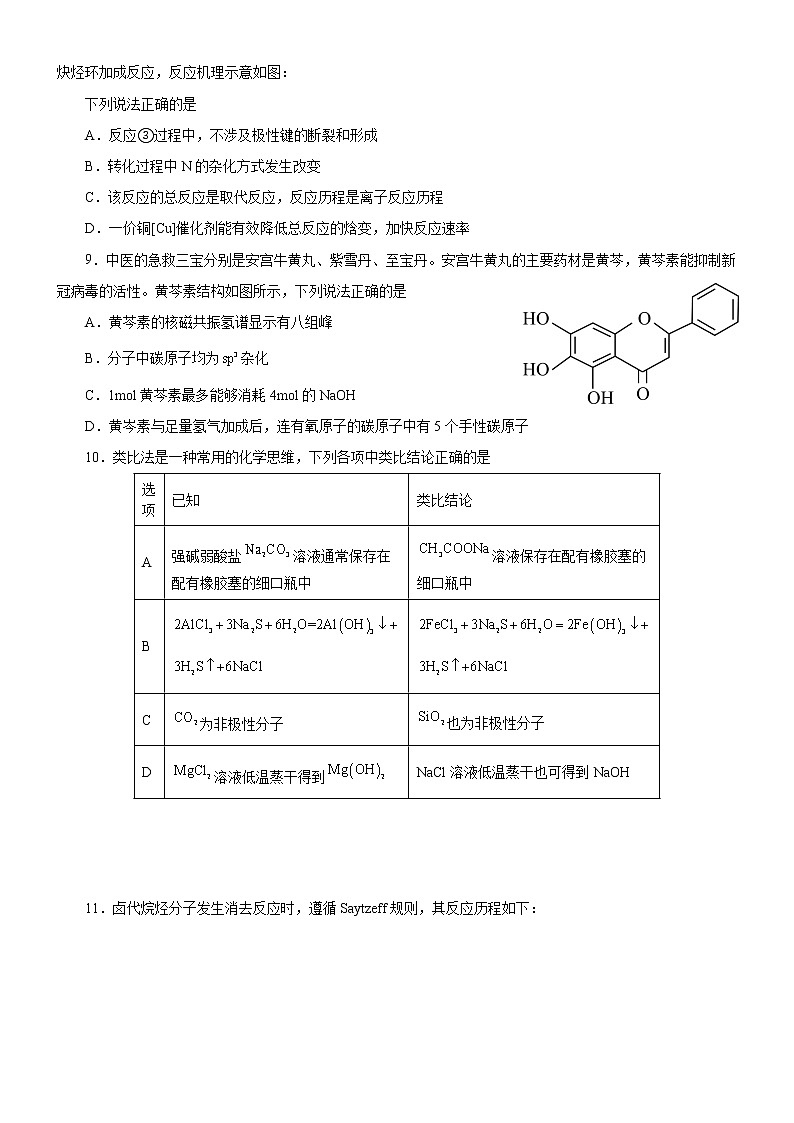2023年高考第二次模拟考试卷-化学（辽宁A卷）  (考试版) A403