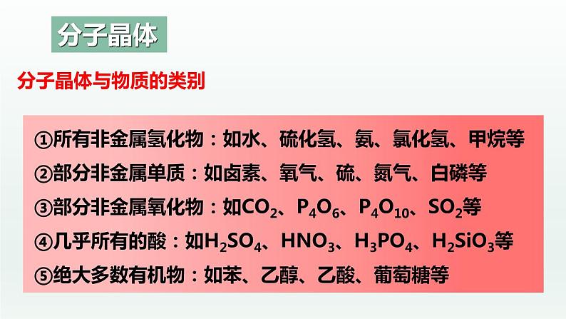 3.2.1  分子晶体与共价晶体（第1课时 分子晶体）（课件精讲）-高二化学同步课件精讲及习题精练（人教版选择性必修2）第6页