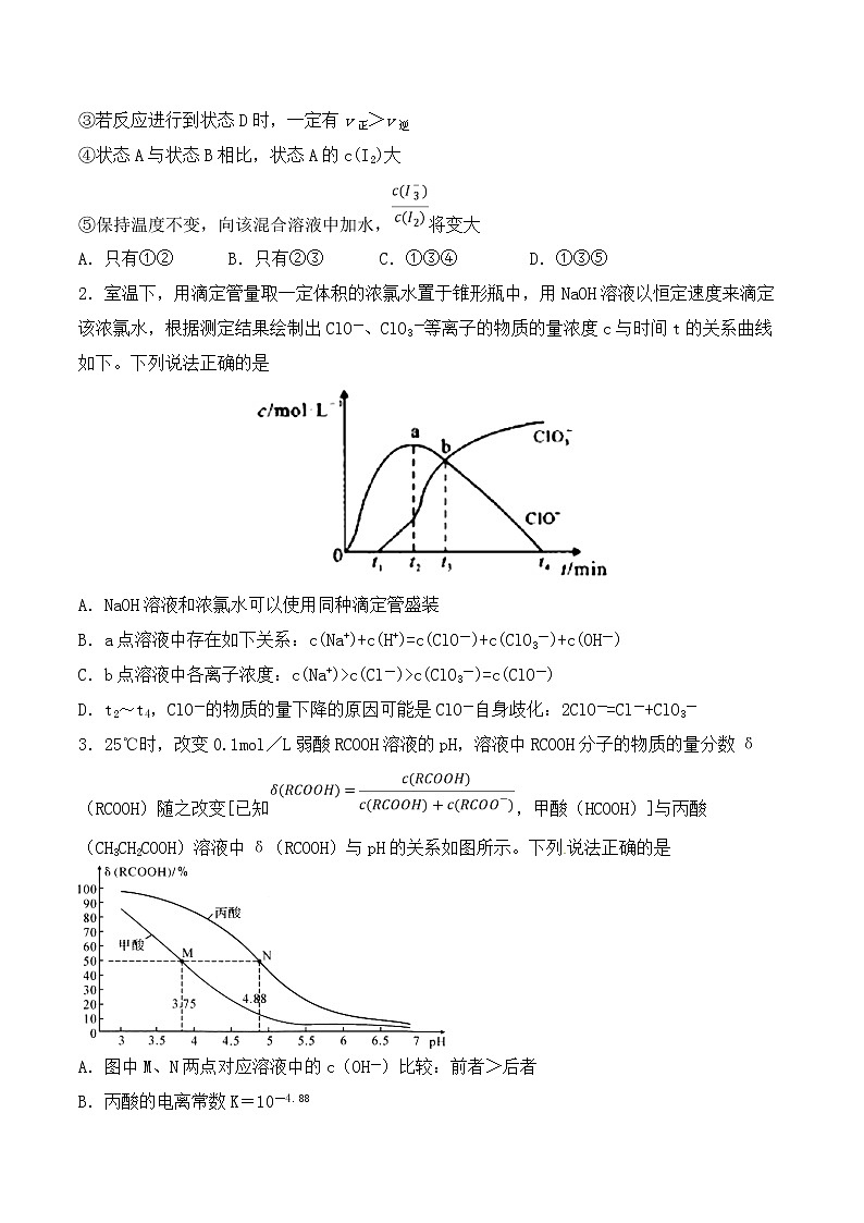 高考化学绝杀80题高考模拟篇---选择题溶液中的离子平衡02