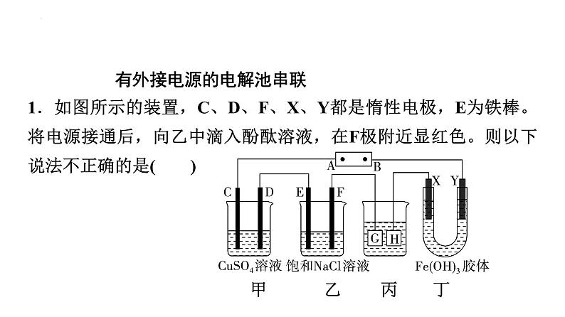 2024届高三化学高考备考一轮复习：多池串联与“隔膜”电化学装置课件06