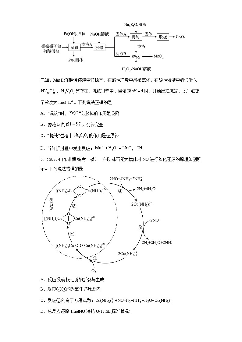 山东省2023年高考化学模拟题汇编-02离子反应第3页