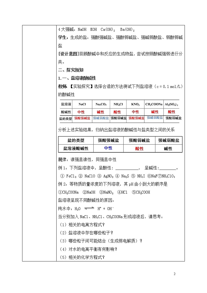 《盐类的水解》第一课时课件PPT+教学设计02