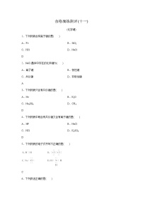 高中化学学业水平合格性考试演练测评(十一)含答案