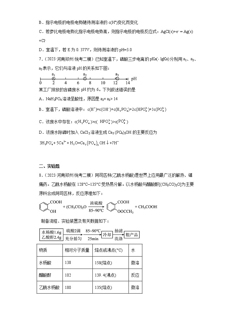 河南省郑州市2023届高三下学期高考模拟（第二次质量预测）理综化学试题第3页
