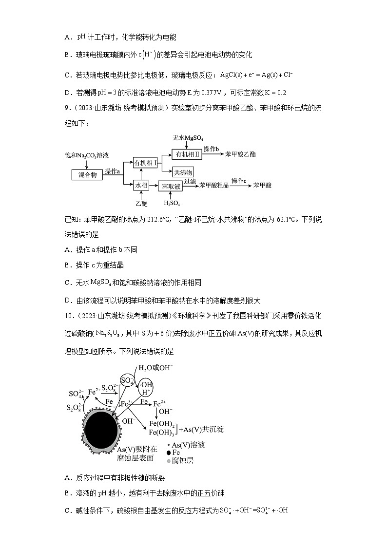 山东省潍坊市2023届高三下学期高考模拟（学科网核心素养测评）化学试题第3页