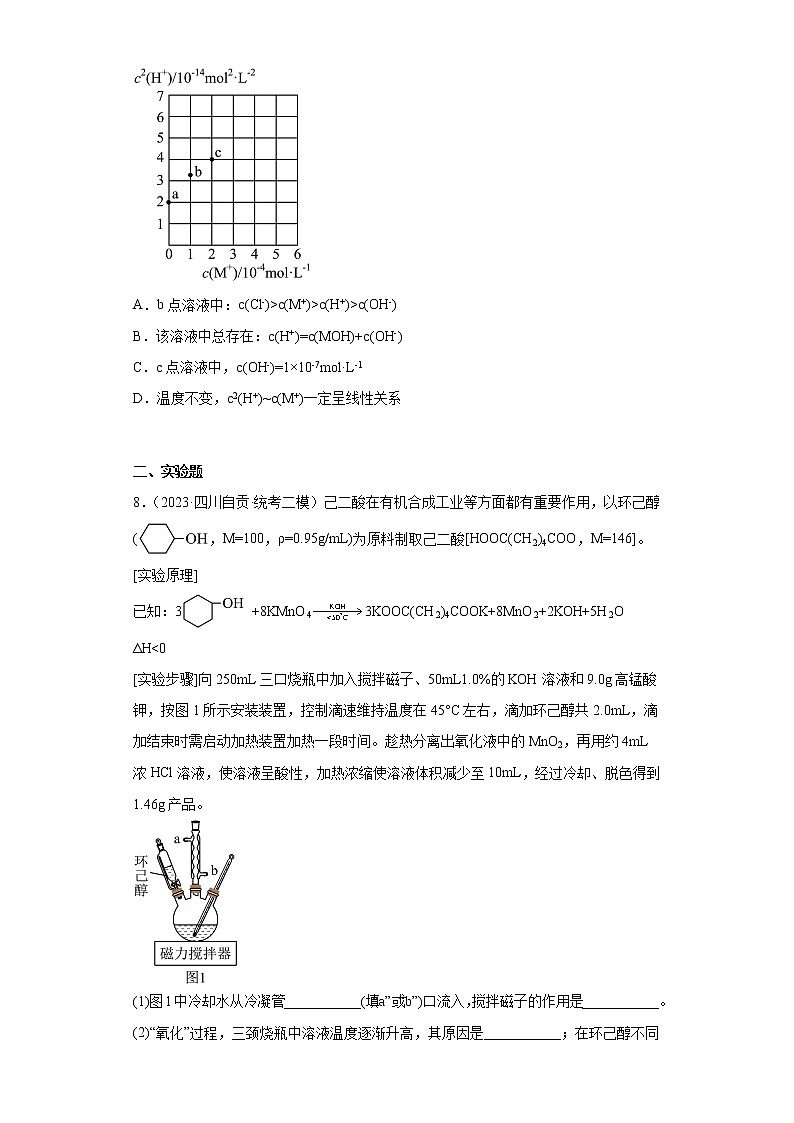 四川省自贡市2023届高三下学期高考模拟（第二次诊断性考试）理综化学试题03