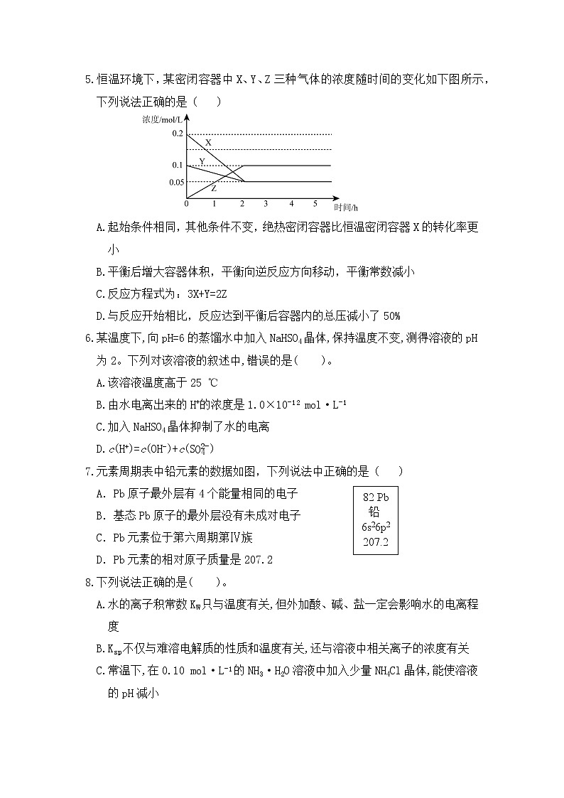 2023梅州五校（虎山中学、平远中学、水寨中学、丰顺中学、梅州中学）高二下学期期中考试化学含答案02