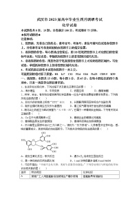 湖北省武汉市2022-2023学年高三化学下学期4月调研考试试卷（Word版附答案）