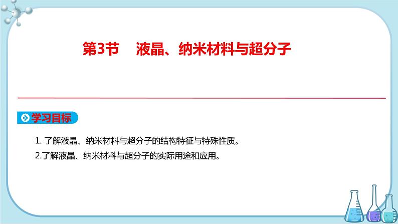 鲁科版高中化学选择性必修第二册·第3章 第3节 液晶、纳米材料与超分子（课件PPT）01