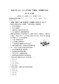 2021-2022学年湖北省荆门市龙泉中学高一上学期期中考试化学试卷含答案