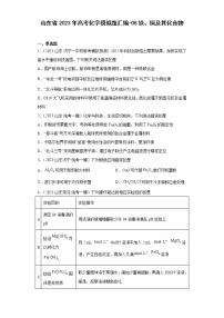 山东省2023年高考化学模拟题汇编-08铁、铜及其化合物