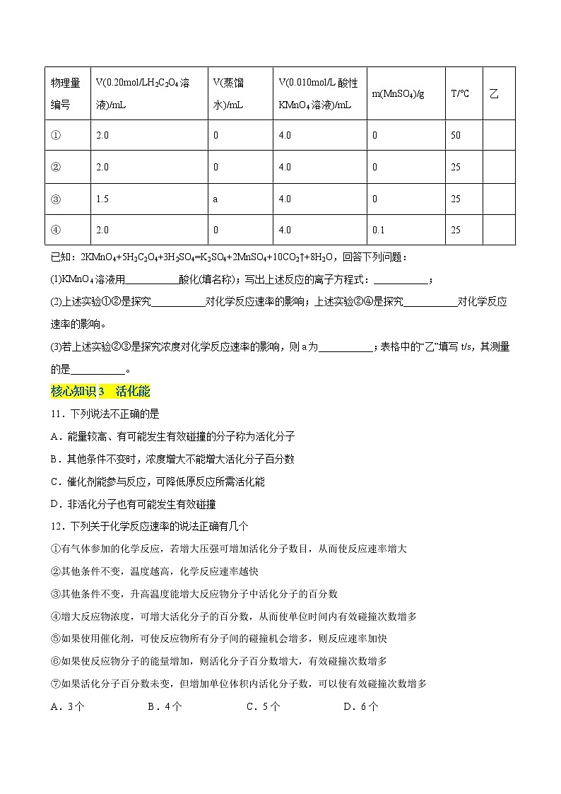 第二章  化学反应速率与化学平衡（A卷·知识通关练）【单元测试】2022-2023学年高二化学分层训练AB卷（人教版2019选择性必修1）03