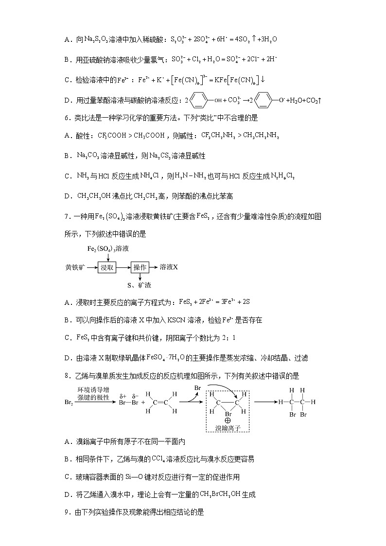 辽宁省沈阳市2023届高三下学期二模考试化学试题第2页