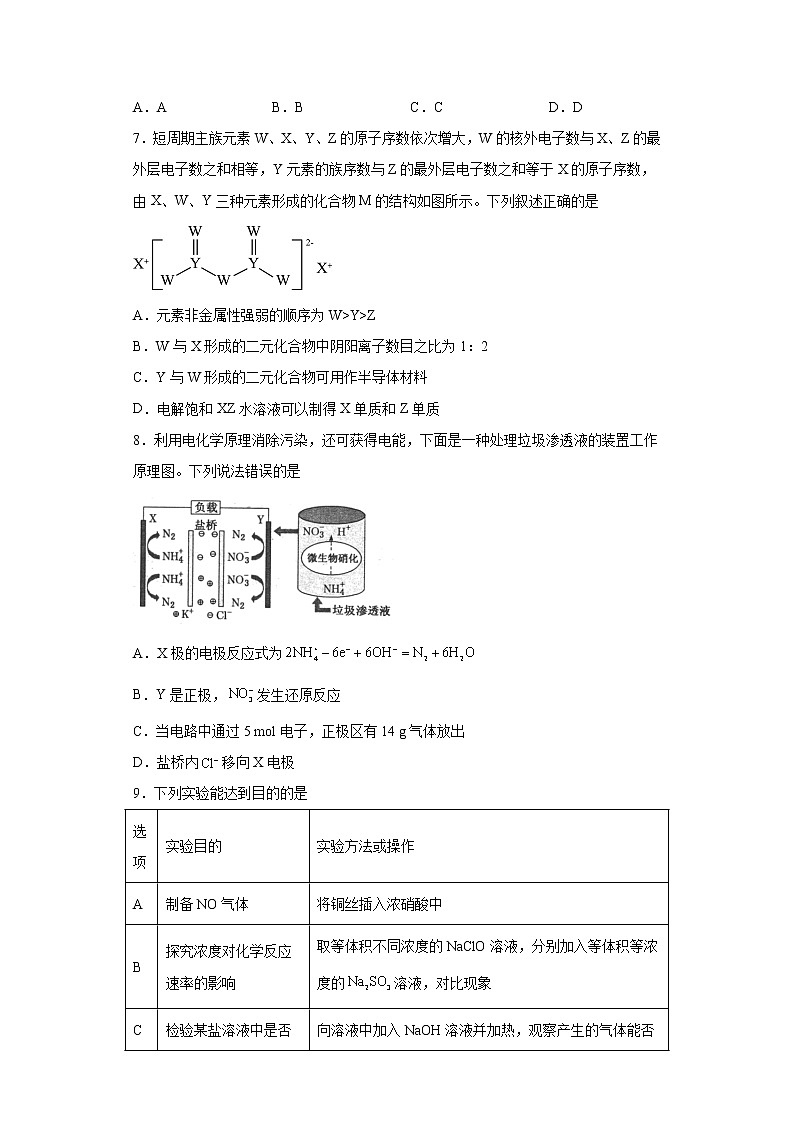 河北省唐山市2023届高三二模考试化学试题03